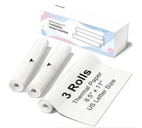 NADAIIN 3 Rolls US Letter Size Thermal Paper, Quick-Dry Thermal Printer Paper 8.5''x11'', Compatible with N80 D80 Portable Printer