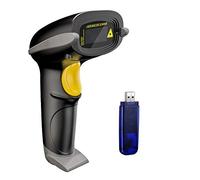 NADAMOO 433Mhz Wireless Barcode Scanner 328 Feet Transmission Distance USB Cordless 1D Laser Automatic Barcode Reader Handhold Bar Code Scanner with USB Receiver for Store, Supermarket, Warehouse