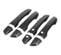 NADCFN Car Door Handle for Honda Civic 10th Gen 2016-2021 Car Carbon Fiber Style Black Exterior Door Handle Moulding Cover Trim with(Carbon Smart)