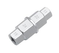 NADCFN Flywheel Puller Universal Motorcycles Hex Axle Wheel Removal Spindle Tool 17 19 22 24mm 3/8 Inch Multifunction 4-in-1 Sleeve Spanner Flywheel Tools(Grey)