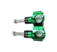 NADCFN Motorcycle Handlebar Clamp CNC Aluminum Alloy Bar Clamps 1 1/8" 28mm HandleBar Riser Handlebar Riser(10mm Green)