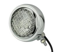 NADCFN Motorcycle Headlight FIt For Harley Chopper 4.5" Headlight Sealed Lamp Light Bulb Motorcycle Cafe Racer Head Lamp With Grille Guard Waterproof Fog Headlights(Chrome Clear)