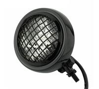 NADCFN Motorcycle Headlight FIt For Harley Chopper 4.5" Headlight Sealed Lamp Light Bulb Motorcycle Cafe Racer Head Lamp With Grille Guard Waterproof Fog Headlights(Black Clear)