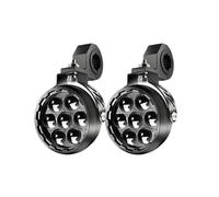 NADCFN Motorcycle Headlight Led Motorcycle Work Light 4.5inch Round Dual Color Strobe Flashing Hi And Lo Beam Dimming Line Group Off-road Use Waterproof Fog Headlights