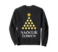 Nadelik Lowen - Merry Christmas Cornish Yellow Baubles Tree Sweatshirt