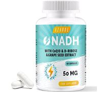 NADH 50mg Maximum Strength NADH - Energy Booster, NAD+ Supplement, Active Form of Vitamin B3, 2 Months Supply, 60 Count (Pack of 1)