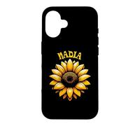 Nadia Beautiful Sunflower Design for Girls Name Nadia Case for iPhone 16