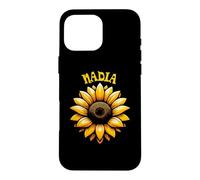 Nadia Beautiful Sunflower Design for Girls Name Nadia Case for iPhone 16 Pro Max