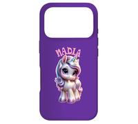 Nadia Cute Unicorn Design for Girls Name Nadia Case for iPhone 17 Pro