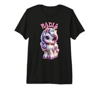 Nadia Cute Unicorn Design for Girls Name Nadia Premium T-Shirt