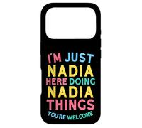 Nadia Here Doing Nadia Things Funny Nadia Name Case for iPhone 17 Pro
