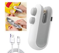 Nadiaen 2 in 1 Mini Vacuum Food Sealer for Sealing and Cutting,Mini Bag Sealer Easy Seal Bag Sealer Portable Rechargeable Handheld Machine for Chips Snacks Plastic Bags Fresh Storage
