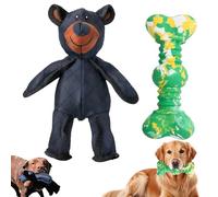 Nadiaen 2 Pcs Indestructible Dog Chew Toys,Indestructible Dog Toys for Aggressive Chewers Rubber Teeth Cleaning Long Lasting Durable Boredom Breaker Interactive for Large Medium Small Dogs