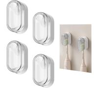 Nadiaen 4 Pcs Toothbrush Holder Wall Mounted,Viscosity Wall Mounted Toothbrush H