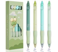 Nadiaen rasable Pens Blue 4 PCS Friction Pen Blue 0.5mm Rub out Pens with Eraser on the End Retractable Erasable Pens for Kids Adults Writing Stationary School Supplies