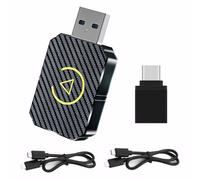 Nadiaen Wireless Carplay Adapter Uk, 2024 Upgrade 2 in 1 Smart Car Box Converts Wired to Wireless for Android Auto/Carplay, Auto-Connect, Plug and Play