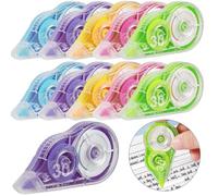 Nadinsta 10pcs 30m x 5mm Correction Tape, 5 Colors Large Capacity Correction Tape Roller, White out Tapes Mouse for Office Home Note Taking