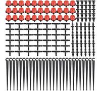 Nadinsta 145pcs Micro Drip Irrigation System Kit,Automatic Garden Watering System, Garden Irrigation Parts DIY System with Dripper，Adjustable Nozzle for Greenhouse, Flower Beds, Lawn and Pot Plants