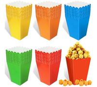 Nadisean 40Pcs Popcorn Boxes Small，5 Colours Popcorn Bags, Reusable Popcorn Bucket, Cartons Popcorn Box, Paper Popcorn Sweet Candy Containers Cardboard for Movie Night, Sweets, Party