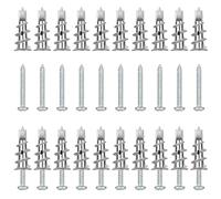 Nadisean 80 Pcs Plasterboard Fixings and Screws, Self Drilling Plasterboard fixings Anchors, Metal Heavy Duty Screws Wall Plugs Set for Plasterboard