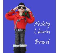 Nadolig Llawen Brawd, Welsh Language Christmas Card for a Brother, Designed by Erica Sturla for Holy Mackerel. Card is 150mm Square and Blank Inside.