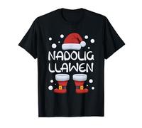 Nadolig Llawen Welsh Christmas Santa Merry Xmas Wales T-Shirt