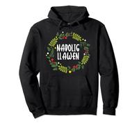 Nadolig Llawen Welsh Christmas Wreath Xmas Wales Pullover Hoodie