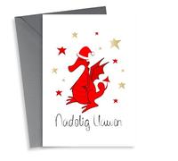 Nadolig Llawen Welsh Dragon Christmas Card