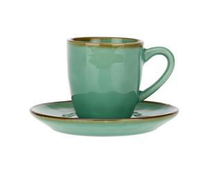Nador Concerto (Tiffany Green) Verde Acqua Espresso Cup with Saucer Cap. 90 cc