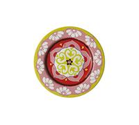 Nador Rim Plate, Porcelain, Green, 13 x 0.1 x 0.1