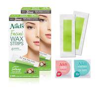 Nad's Hypoallergenic Facial Wax Strips, 24 strips (Pack of 2)