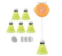 Nadsrpn Badminton Single-Player Rebound Trainer,Portable Badminton Trainer - Hand-Eye Coordination Automatic with Elastic Cords for Practice