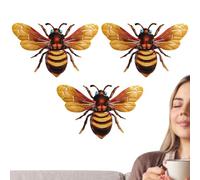 Nadsrpn Bee Wall Art - Bee Decorations For Home,Indoor Yellow 3X Sculptures, Rust-Proof Weather-resistant For Exterior Patio, Front Door, Yard, Garden, Party