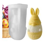Nadsrpn Easter Candle Molds,Spring Rabbit Gnome Silicone Candle Making Molds - DIY Plaster Mould,for Resin Craft Plaster Ornament Cake Decoration Candy Chocolate Home Accent DIY Lovers Family Friends