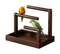 Nadsrpn Parrot Perch | Decorative Three-Tier with Tray | Tabletop Bird Stand Perch | for Cockatiels Parakeets Lovebirds Conures Small Medium Large Breeds