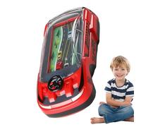 Nadsrpn Racing Car Game Console,Racing Car Breakthrough Adventure Game Machine - Two Player Mode, Steering Wheel Interactive Educational Learning Race Truck