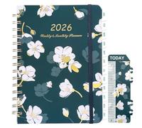 NADSSJL 2026 Diary-2026 Diary A5 Week to View, Jan. 2026 - Dec. 2026, Academic Diary 2026, Twin-wire Binding, Hard Cover, Inner Pocket, Elastic Closure, Bookmark, 21.5 x 15.5 x 1.5 cm