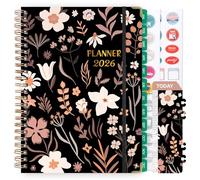 NADSSJL 2026 Diary-2026 Diary A5 Week to View, Jan. 2026 - Dec. 2026, Academic Diary 2026, Twin-wire Binding, Hard Cover, Inner Pocket, Elastic Closure, Bookmark, 21.5 x 15.5 x 1.5 cm
