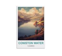 NAEGV 5D Diamond Art Kits Adults,Coniston Water Cumbria DIY Diamond Art Kits for Beginners, Diamond Dot Kits Gem Arts and Crafts for Living Room 50x60cm