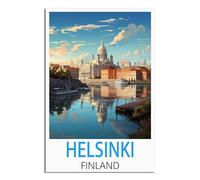 NAEGV 5D Diamond Art Kits Adults,Helsinki Finland DIY Diamond Art Kits for Beginners, Diamond Dot Kits Gem Arts and Crafts for Living Room 50x60cm