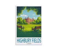 NAEGV 5D Diamond Painting Kits for Adults Beginners,Highbury Fields London DIY Diamond Art Kits Adults,5D Gem Art Craft Set for Leisure Time 40x50CM