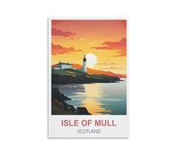 NAEGV 5D Diamond Painting Kits for Beginners，Isle of Mull Scotland Gem Art Crafts Diamond DIY Kits for Wall Decor Home Office Decoration 40x40CM