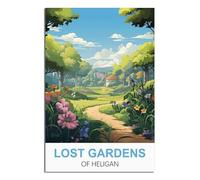 NAEGV 5D Diamond Painting Kits，Lost Gardens of Heligan Diamond Decor Flower Full Drill, Diamonds Craft Embroidery Rhinestone for Home Wall Decor 50x60cm