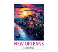NAEGV 5D Diamond Painting Kits，New Orleans Louisiana Dimond Art for Adults DIY Full Drill for Wall Home Decor Gift Giving and Stress Relief 40x40cm