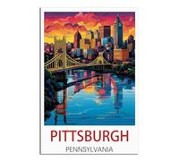 NAEGV 5D Diamond Painting Kits,Pittsburgh Pennsylvania Diamond Decor Flower Full Drill, Diamonds Craft Embroidery Rhinestone for Home Wall Decor 40x40cm