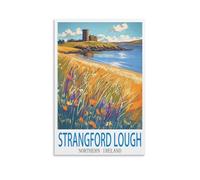 NAEGV 5D DIY Diamond Art Kit，Strangford Lough Northern Ireland Diamond Painting Kit Round Full Drill with Tools, DIY Crystal Gem Art Craft for Home Wall Decor 30x40CM