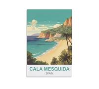 NAEGV 5D DIY Diamond Painting Art Kits,Cala Mesquida Spains Diamond Art Kits Art Pictures Perfect for Relaxation and Home Wall Decor 50x60CM