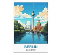 NAEGV Diamond Art Kits for Adults，Berlin Germany 5D Diamond Painting Picturesfor Adults Children, Living Room,Office, Wall Decoration 40x50cm