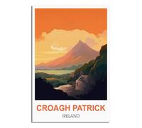 NAEGV Diamond Art Kits for Adults，Croagh Patrick Ireland 5D Full Drill Diamond Painting Craft for Adults Kids Beginners Home Wall Decor Birthday Gift 30x40cm