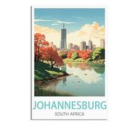 NAEGV Diamond Art Kits for Adults,Johannesburg South Africa 5D DIY Paint with Diamonds Crafts for Home Wall Decoration Gifts 40x40cm